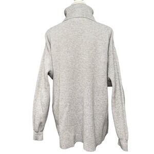 Free People Ottoman Slouchy Tunic Gray Ribbed Turtleneck Sweater S OB1030043